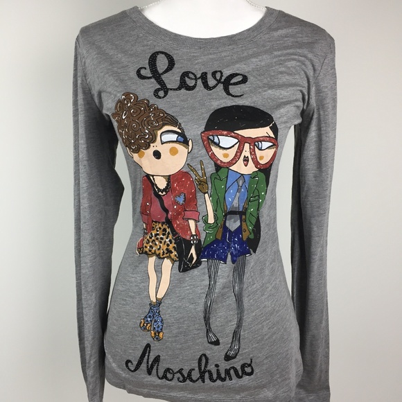 Moschino Tops - NEW Love Moschino Two Fashion Girls Gray Top